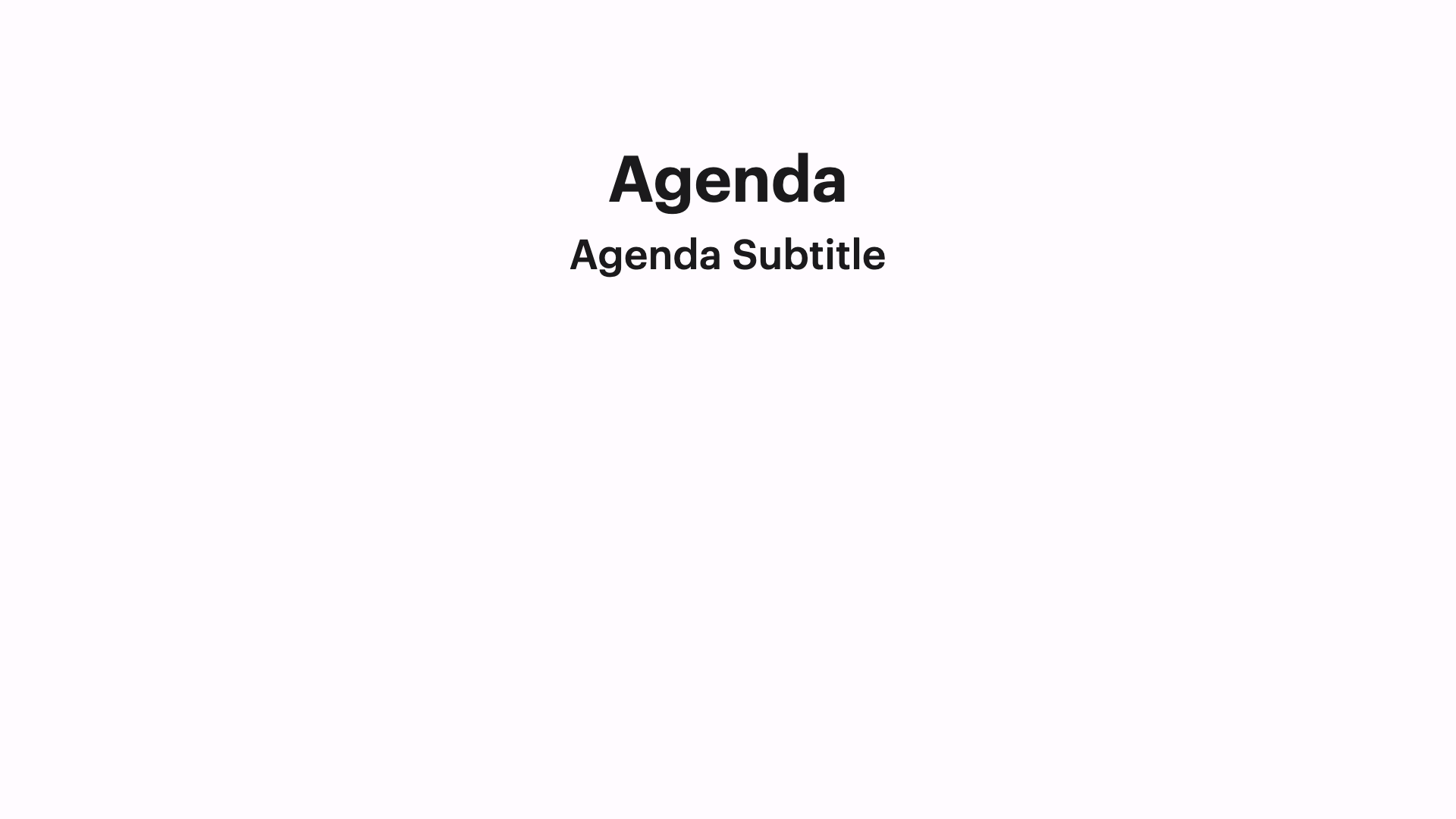 Agenda Variation 1